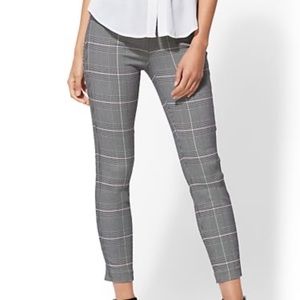 Whitney High-Waisted Pull-On Ankle Pant - Plaid